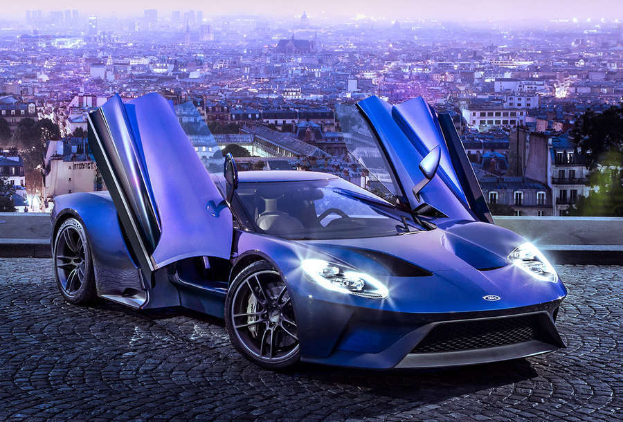 Ford GT 2016 portiere ad ali di gabbiano