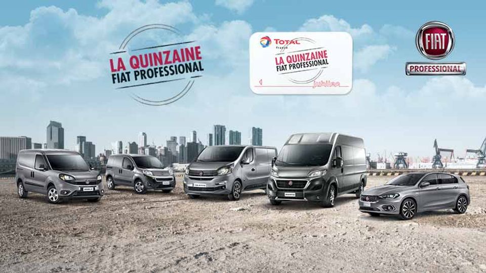 Quinzaine Fiat Professional : 1000 véhicules disponibles immédiatement et 500€ de carburant offerts* du 9 au 24 septembre