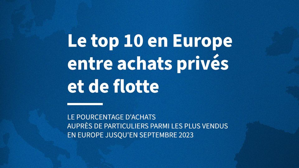 Le top 10 en Europe entre achats privés et de flotte