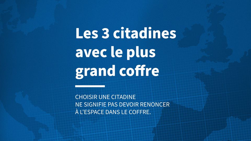 Les 3 citadines avec le plus grand coffre