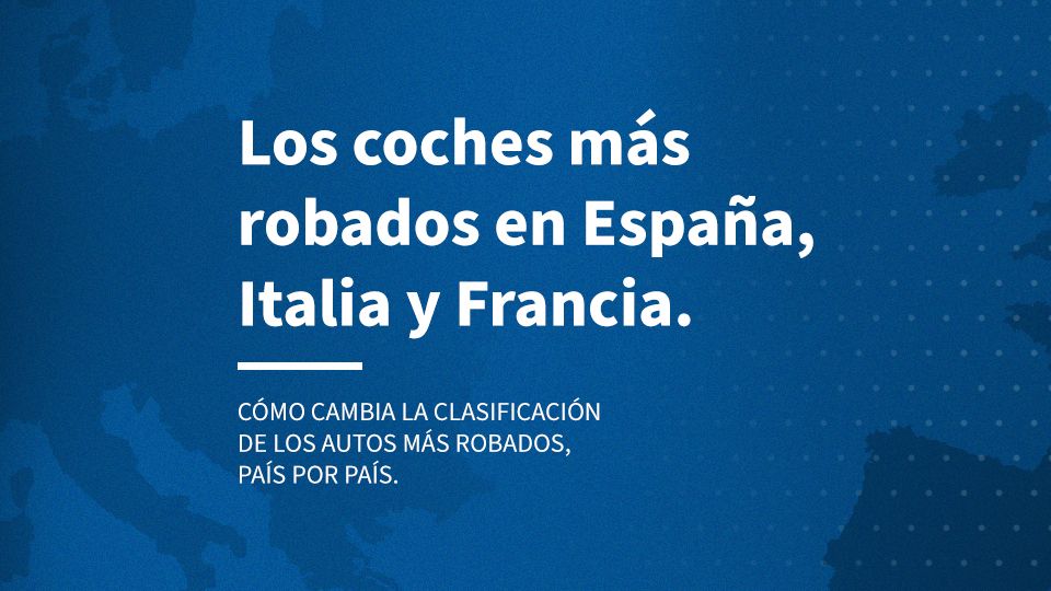 Los coches más robados en España, Italia y Francia