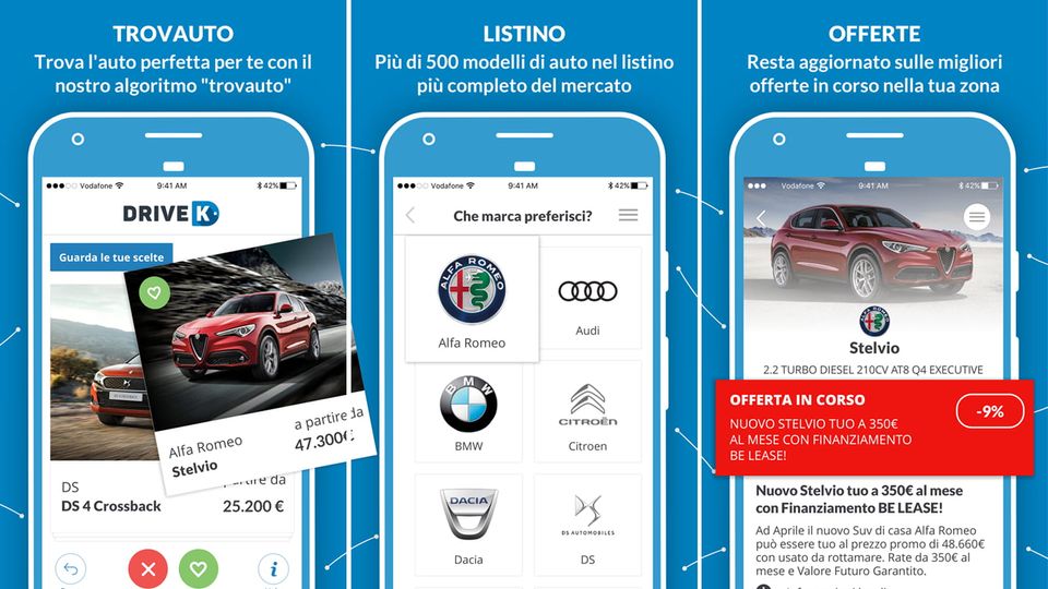 APP per scegliere l’auto ideale: la nuova applicazione gratuita di DriveK