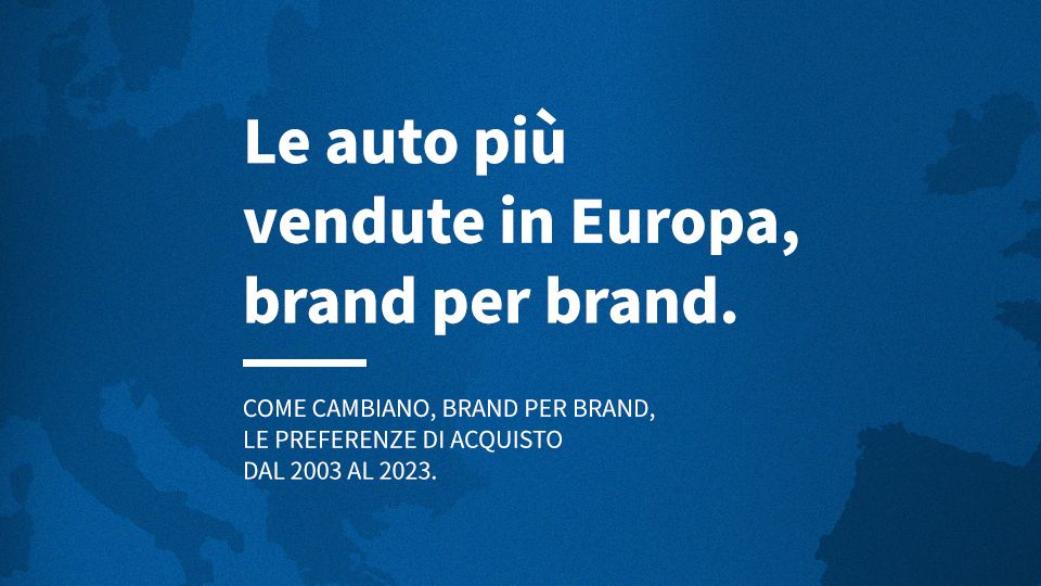Le auto più vendute in Europa, brand per brand